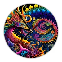 Часы настенные Дракон 20см, пластик MCH211