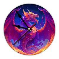 Часы настенные Дракон 20см, пластик MCH214