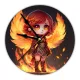 Часы настенные Аниме девочка с крыльями 20 см, пластик MCH230