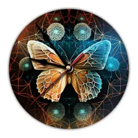 Часы настенные Бабочка 20 см, пластик MCH232