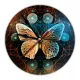 Часы настенные Бабочка 20 см, пластик MCH232