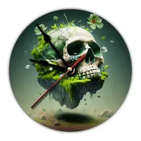 Часы настенные Череп 20 см, пластик MCH233