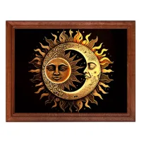 Постер в рамке 22х17см Солнце и Луна POSG-0223