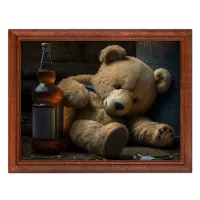 Постер в рамке 22х17см Плюшевый медведь POSG-0224