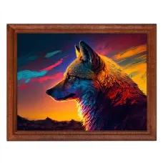 Постер в рамке 22х17см Волк POSG-0262