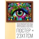 Постер в рамке 22х17см Глаз POSG-0263