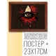 Постер в рамке 22х17см Глаз POSG-0273
