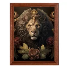 Постер в рамке 17х22см Лев POSV-0251