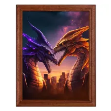 Постер в рамке 17х22см Драконы POSV-0283