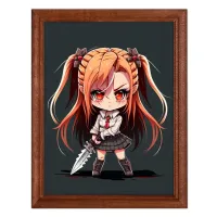 Постер в рамке 17х22см Аниме девушка POSV-0298