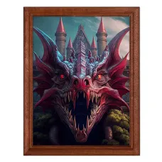 Постер в рамке 17х22см Дракон POSV-0347