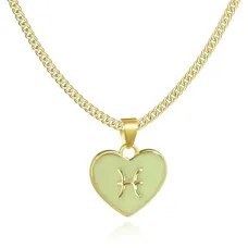 Кулон Сердце Знаки Зодиака, Рыбы BJK312-06