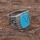 Кольцо с бирюзой, размер 10 KL321