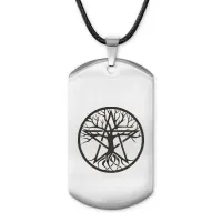 Амулет - жетон Дерево жизни и Пентаграмма ACZ-001