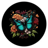 Коврик для мыши Бабочка, d.20см KM0338