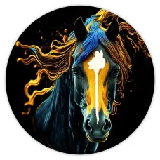 Коврик для мыши Лошадь, d.20см KM0341
