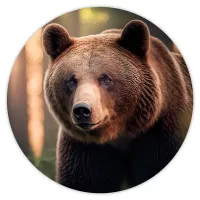 Коврик для мыши Медведь, d.20см KM0354