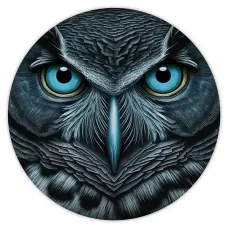 Коврик для мыши Сова, d.20см KM0373