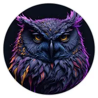Коврик для мыши Сова, d.20см KM0378