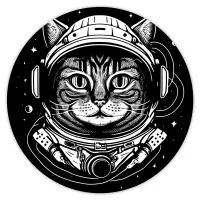 Коврик для мыши Кот в скафандре, d.20см KM0380