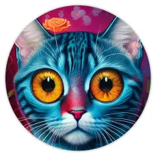 Коврик для мыши Кошка, d.20см KM0386