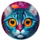 Коврик для мыши Кошка, d.20см KM0386