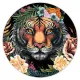 Коврик для мыши Тигр, d.20см KM0390