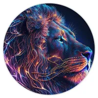 Коврик для мыши Лев, d.20см KM0401