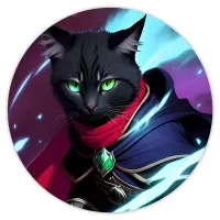 Коврик для мыши Кот чародей, d.20см KM0410