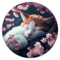 Коврик для мыши Кошка, d.20см KM0415
