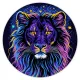 Коврик для мыши Лев, d.20см KM0419