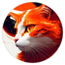 Коврик для мыши Кот, d.20см KM0421