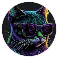 Коврик для мыши Кот, d.20см KM0422