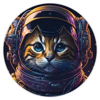 Коврик для мыши Кот в скафандре, d.20см KM0425