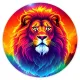 Коврик для мыши Лев, d.20см KM0426