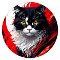 Коврик для мыши Кот, d.20см KM0428