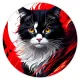 Коврик для мыши Кот, d.20см KM0428
