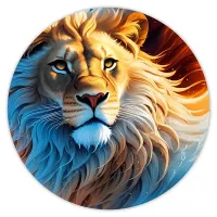 Коврик для мыши Лев, d.20см KM0429