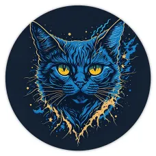 Коврик для мыши Кот, d.20см KM0430