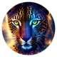 Коврик для мыши Гепард, d.20см KM0431