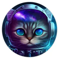 Коврик для мыши Кот в скафандре, d.20см KM0432