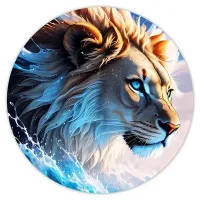 Коврик для мыши Лев, d.20см KM0434