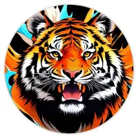 Коврик для мыши Тигр, d.20см KM0435