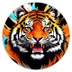 Коврик для мыши Тигр, d.20см KM0435