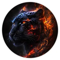 Коврик для мыши Пантера, d.20см KM0444