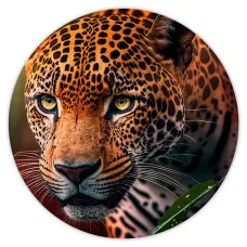 Коврик для мыши Леопард, d.20см KM0446