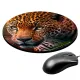 Коврик для мыши Леопард, d.20см KM0446