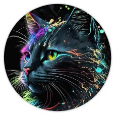 Коврик для мыши Кошка, d.20см KM0454