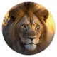 Коврик для мыши Лев, d.20см KM0459