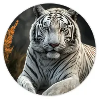 Коврик для мыши Белый тигр, d.20см KM0461